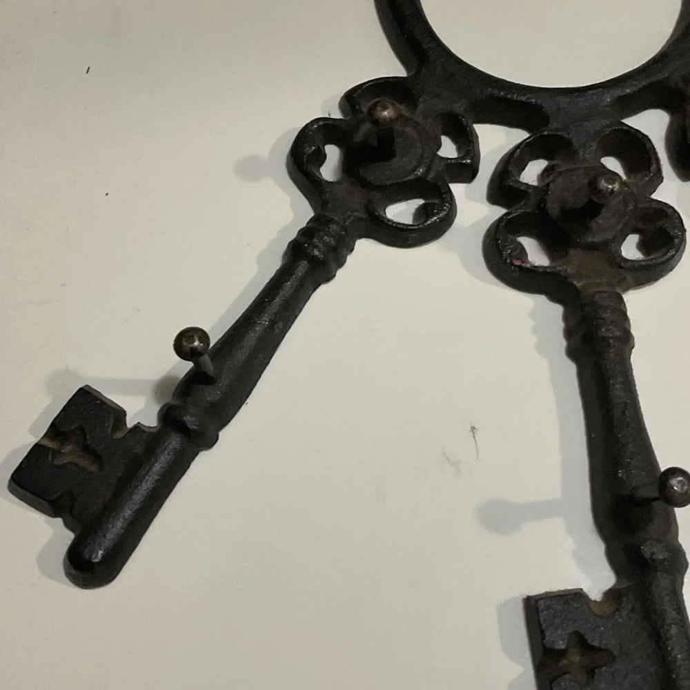 Vintage Black Key Wall Decor